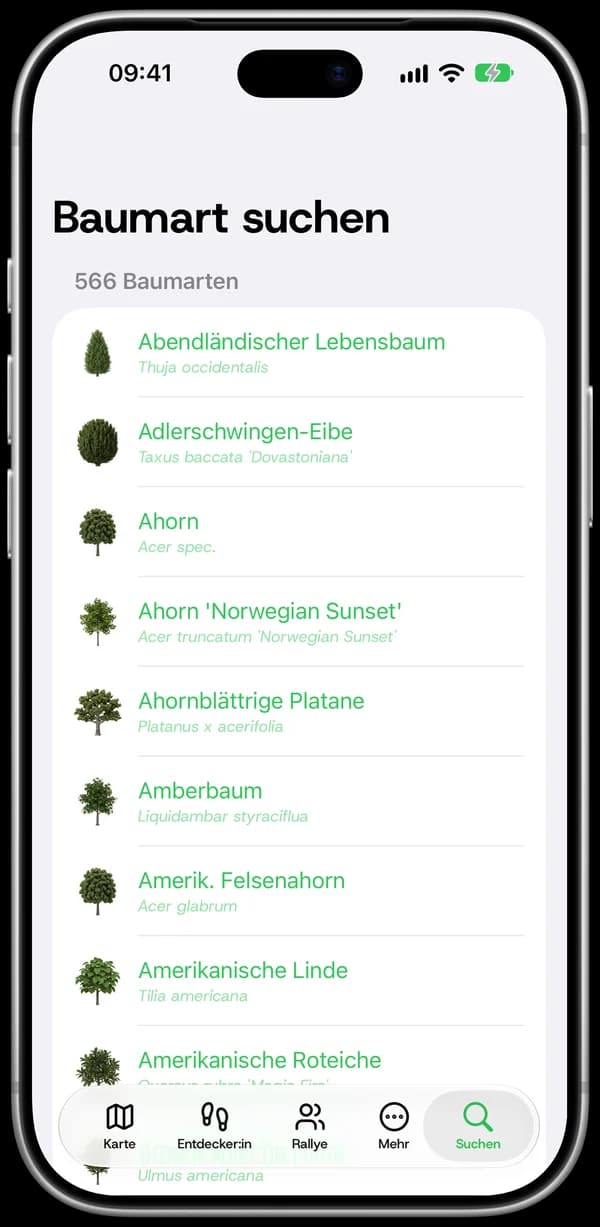 Liste aller Baumarten