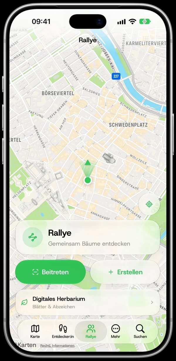 Rallye mit Beitreten und Erstellen